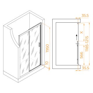 Душевая дверь RGW PA-017 350801712-11 120см хром